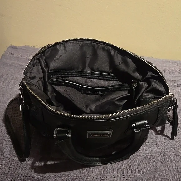 Calvin Klein Soft Leather Barrel Satchel - Picture 6 of 7